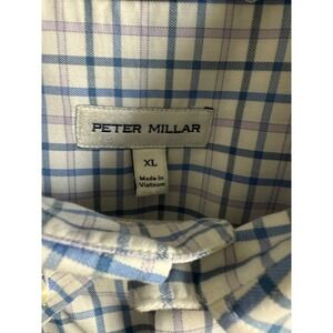 Peter Millar Mens XL Plaid Button Down Long Sleeve Shirt Casual‎ Dress